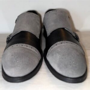 Girotti Men’s 2-Tone Double Monk Strap Dress Shoes EU 44 (US 11) Suede & Leather